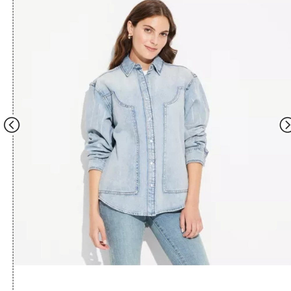 Wild Fable Women Light Wash Jean Jacket